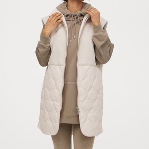 NWT H&M quilted faux shearling vest